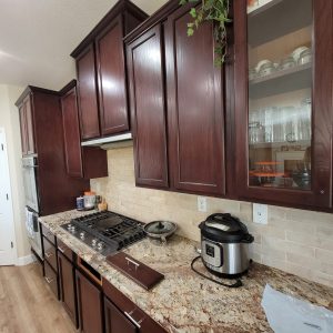 Cabinet Knob Installation and Microwave Trim Customization in El Dorado Hills